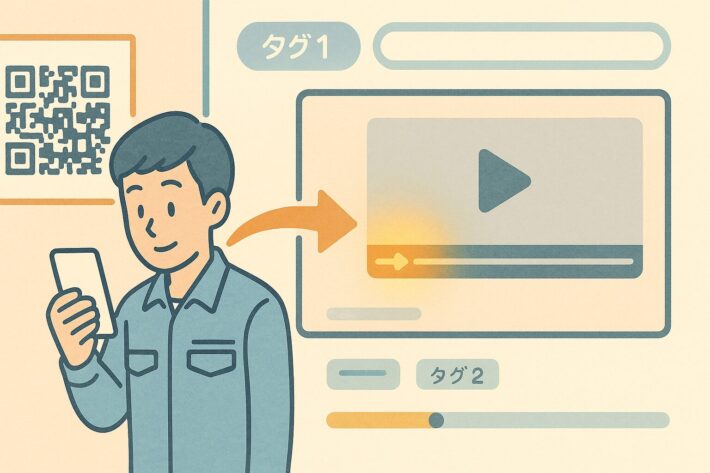 動画マニュアルが使われないのは“検索性”不足：シーン設定とチャプター設計、進捗管理、QRコード導線で見つかる資産に
