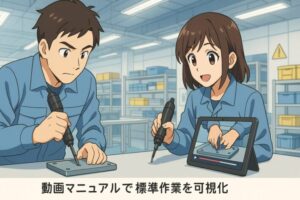 動画マニュアルで標準作業を可視化