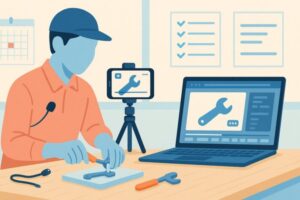 動画マニュアル作成風景