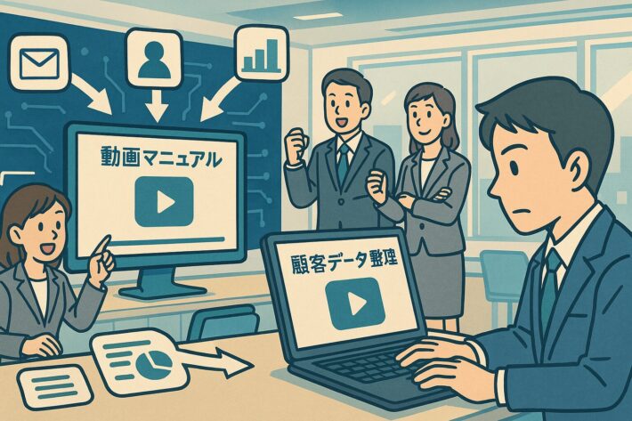 DXの盲点！営業で散在する顧客データを動画マニュアルで一元化する方法