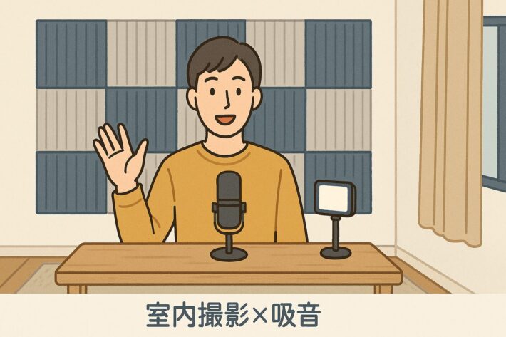 室内での動画撮影に最適な吸音材｜残響・反響ノイズを最短で減らす選び方と設置手順