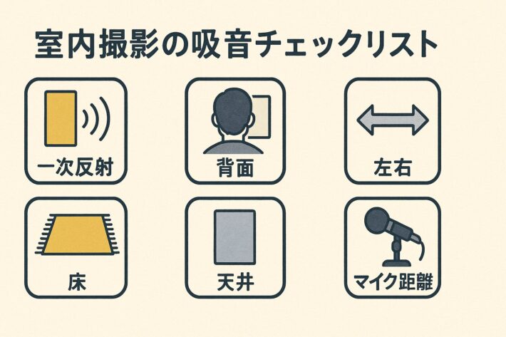 室内撮影の吸音チェックリスト