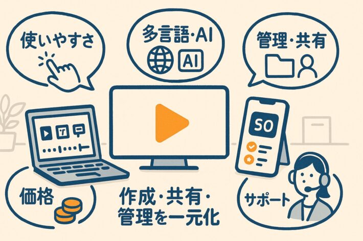 動画マニュアル作成ツールを選ぶポイント