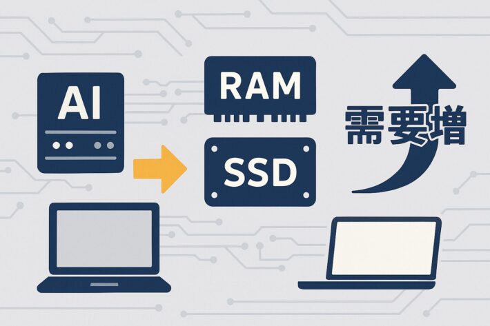 RAM、SSDの需要増の影響