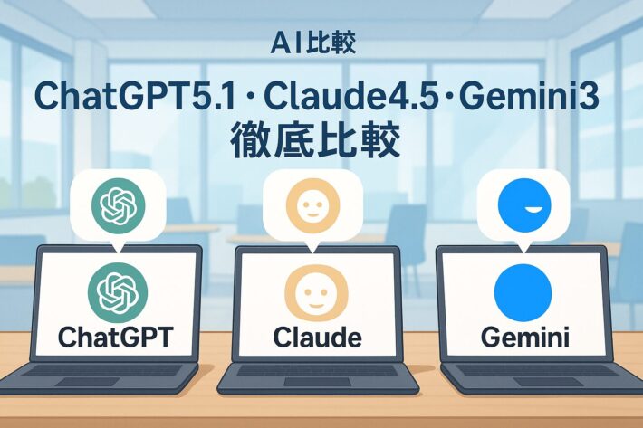 ChatGPT5.1・Claude4.5・Gemini3徹底比較|動画マニュアルに最適なAIは?