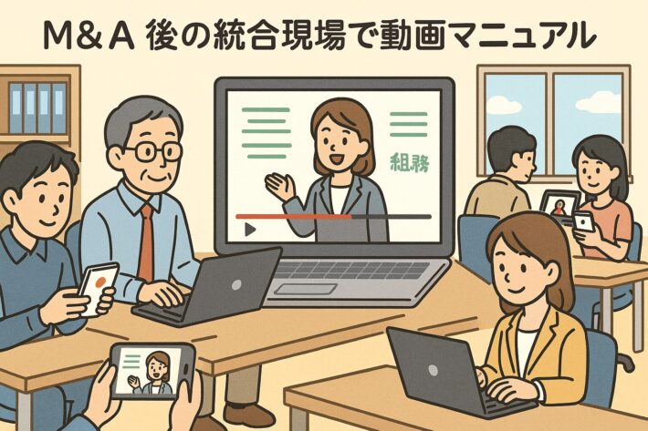 M&A活発化で注目！動画マニュアルが統合後の組織文化共有と業務効率化に貢献する理由