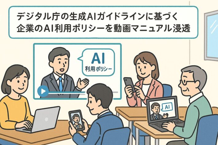 デジタル庁生成AIガイドラインを活用！企業が動画マニュアルでAI利用ポリシーを徹底浸透させる方法